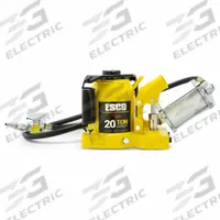 ESCO/EQUIPMENT SUPPLY CO Bottle Jack: Steel, Trigger, Air/Mechanical, 20 ton Load Capacity, NPT (MPN 10382). Key specifications — Brand: ESCO/EQUIPMENT SUPPLY CO; Lifting Actuator: Trigger; Body Material: Steel.