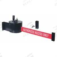 RETRACTA-BELT Wall Mounted Retractable Belt Barrier: Screws, 50 ft Belt Lg, Red (MPN WM5000-AAO-HDRE). Key specifications — Message Color: White; Frame Color: Black; Brand: RETRACTA-BELT; Belt Color: Red.