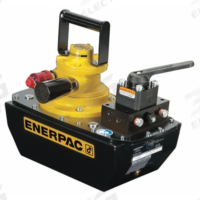 ENERPAC Air Hydraulic Pump: 10,000 psi Max. Op Pressure, 578 cu in Reservoir Capacity - High-flow Air-Operated Hydraulic Pump Units