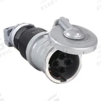 HUBBELL Pin and Sleeve Connector: Gray, 250V DC/600V AC, Three Phase, 60 A, 4 Pole, 5 Wire (MPN HBL560CS1W). Key specifications — Brand: HUBBELL.