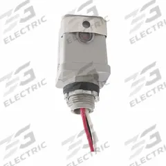 INTERMATIC Photocontrol: Thread Stem Photocell Mounting, 1/2 in Stem Dia, SPST, 208-277V AC (MPN K4123C). Key specifications — attr211224: INTERMATIC; attr1072315: Lock Nut.