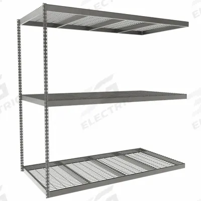 TENNSCO Boltless Shelving: Add-On, Heavy-Duty, 84 in x 42 in, 84 in Overall Ht - Heavy-Duty Wire Decking Boltless Shelving