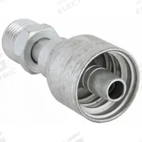 AEROQUIP Hydraulic Crimp Fitting: Steel x Steel, Straight, -6 For Hose Dash Size, Male x Genderless (MPN 1AA7MF6). Key specifications — For Hose Dash Size: -6; Fitting Gender: Male x Genderless; Fitting Connection Type: Inverted Flare x Crimp; Thread Size: 11/16"-18; Brand: AEROQUIP.