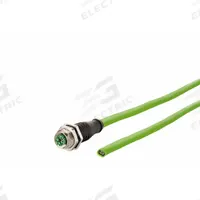 METZ CONNECT M12 Cable: Cat7, M12 Jack Male Straight x Bare Wire, 2 m Lg, PUR, Green, X Coding, X (MPN 142M2X20020). Key specifications — Brand: METZ CONNECT; Cable Jacket Color: Green; End 1 Coding: X; End 2 Coding: X; IP Rating: IPX7; Performance Category: Cat7.