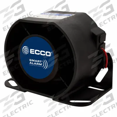 ECCO Vehicle Backup Alarm: Self-Adjusting, Tonal, 112 dB Max Sound Level, 12-24V DC - Heavy-Duty Backup Alarms