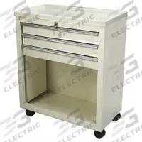 LAKESIDE Bedside & Nurse Server Cart: Steel, (2) Swivel/(2) Swivel with Brake, Beige, Light Tan (MPN BV06). Key specifications — Material: Steel; Drawer Color: Light Tan; Brand: LAKESIDE; Caster/Wheel Configuration: (2) Swivel with Brake; Cabinet Color: Beige.
