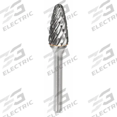 SGS PRO Carbide Bur: Ball-Nosed Tree, SF-3, Steel Cut, 3/8" x 3/4" Head - Steel-Cut Ball-Nosed Tree Burs