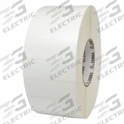 ZEBRA Barcode Printer Labels: 3 in Label Wd, 1 in Label Ht, White, 3 in Core Dia. - Industrial Thermal Transfer Labels