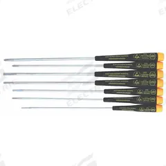 WIHA ESD Safe Precision Screwdriver Set: 1-10 Pieces, 7 Pieces, Phillips/Slotted Tip, Ergonomic Grip (MPN 27393). Key specifications — attr1205274: WIHA; attr1205269: 4 mm.