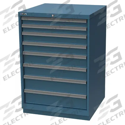 LISTA Modular Drawer Cabinet: 28 1/4 in x 28 1/2 in x 41 3/4 in, 8 Drawers, 148 Compartments - Lista Modular Drawer Cabinets