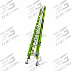 LITTLE GIANT Extension Ladder: 24 ft Ladder Size, Fiberglass, 375 lb Load Capacity, 61 lb Wt (MPN 17524-285). Key specifications — Color: Green; Brand: LITTLE GIANT; Included Features: Cable Hooks; Removable Fly: Fixed.