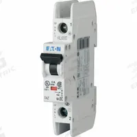 EATON IEC Miniature Circuit Breaker: 3 A Amps, 125V DC, 10 kA at 277/480V AC, Screw, DC Only (MPN FAZ-C3/1-NA-DC-SP). Key specifications — Brand: EATON; DC Voltage Rating: 125V DC; Max. AIR Rating: 10 kA at 277/480V AC; Terminal Connection: Screw.