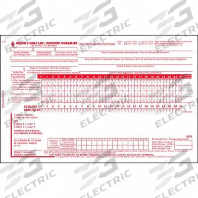 JJ KELLER Canadian Drivers Logbook: Canadian Driver's Log Book, Carbon, English/French - Canadian Driver Logbooks