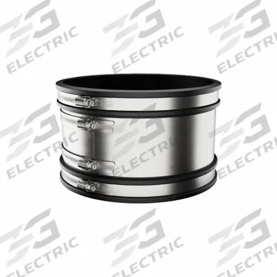 FERNCO Flexible Pipe Straight: PVC, For 8 in Pipe, Concrete x PVC/Copper/Iron/Steel - Shielded Flexible Transition Couplings