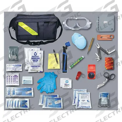 EMI Search and Rescue Basic Response Kit: 51 Components, Nylon, Bag, Black - Briefcase Trauma Kits