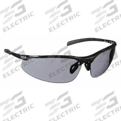 BOLLE SAFETY Safety Glasses: Gray Lens, Half-Frame, Platinum Lite, Metal Detectable - Padded Comfort-Fit Safety Glasses