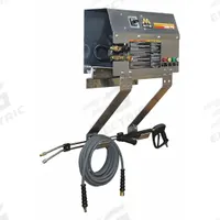 MI-T-M Electric Pressure Washer: Wall Mount, 120 V – Single-Phase, 1,000 psi, 2 gpm, 1 1/2 hp (MPN GC-1002-0MEW1). Key specifications — Burner Fuel: Electric; Pump Drive: Direct; Brand: MI-T-M; Water Intake: Hot Water Intake.