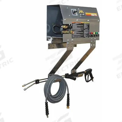 MI-T-M Electric Pressure Washer: Wall Mount, 120 V – Single-Phase, 1,000 psi, 2 gpm - Cold Water Pressure Washers