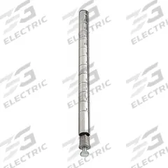 APPROVED VENDOR Wire Shelf Post: 86 in x 1 in, Steel, Split Sleeve, Silver, Leveling Feet Included (MPN 45VX77). Key specifications — Brand: APPROVED VENDOR; Recommended Environments: Dry; Leveling Feet Included: Yes; Color: Silver; Finish: Chrome; Material: Steel.