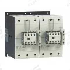 EATON IEC Magnetic Contactor: Reversing, 3 Poles, 3NO Contacts, 80 A, 24V AC Coil (MPN XTCR080F11T). Key specifications — Brand: EATON; Integrated Surge Suppression: Yes.