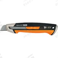 FISKARS Snap-Off Knife: 6 1/2 in Overall Lg, Rubberized, 8 Segments, 0 Blades Stored, Orange, Rubber (MPN 770210-1001). Key specifications — attr307932: Rubberized; attr307935: Orange; attr307939: Rubber; attr324893: FISKARS.