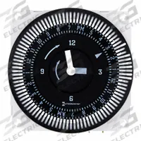 INTERMATIC Electromechanical Timer: 24 hr, SPDT, 12/24V AC, 48 On/Off Cycles - Max, Mechanical (MPN FM1QTUZ-24U). Key specifications — Mounting Style: Panel; Brand: INTERMATIC.