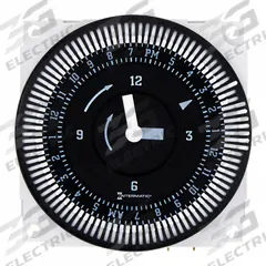 INTERMATIC Electromechanical Timer: 24 hr, SPDT, 12/24V AC, 48 On/Off Cycles - Max, Mechanical (MPN FM1QTUZ-24U). Key specifications — Mounting Style: Panel; Brand: INTERMATIC.
