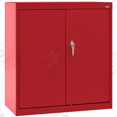 SANDUSKY Shelf Cabinet: 36 in x 18 in x 36 in, Swing Handle & Keyed, 24 ga Panel Thick - Commercial Shelf Cabinets