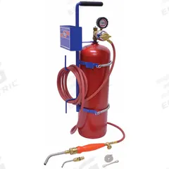 UNIWELD Air/Acetylene Kit: Swirl Flame, CGA-520, External Lighter, Twister Series (MPN 89602U). Key specifications — Kit Series: Twister; Compatible Fuel Cylinder Size: B; Included Acetylene Regulator CGA Number: CGA-520; Included Tip Manufacturer Part Number: A-11; Connection Type: Quick Connect; Manufacturer Part Number: 89602U; Brand: UNIWELD; Item: Torch Kit with Stand and Cylinder.