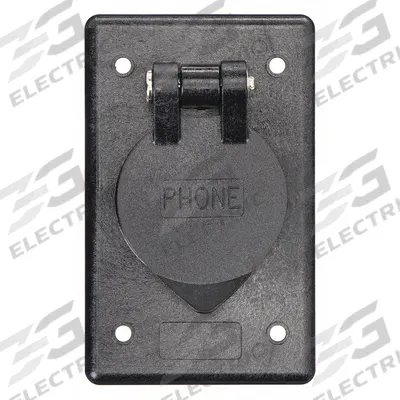 HUBBELL WIRING DEVICE-KELLEMS Marine Outlet and Cover: Cast Aluminum, FD/FS, Boxes, 1 Gangs - Aluminum & Zinc Weatherproof Electrical Box Covers
