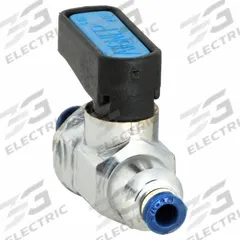 AIGNEP USA Manual Two-Way Ball Valve: 1/8 in, Nickel-Plated Brass, Straight, Push x Push, One-Piece (MPN 86320-00-02). Key specifications — Brand: AIGNEP USA; Handle: Wedge.
