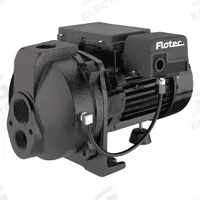 FLOTEC Convertible Well Jet Pump: Cast Iron, Single Phase, 115/230V AC, 3/4 hp, 13.5 gpm, 10 ft Head (MPN FP4207). Key specifications — Brand: FLOTEC; Rated Voltage: 115/230V AC; Includes: Motor; Ejector Included: Ejector Included; Ejector: Included.