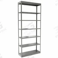 HALLOWELL Metal Shelving: Standalone, Heavy-Duty, 36 in x 12 in, 84 in Overall Ht, 7 Shelves (MPN DT5512-12HG). Key specifications — Frame Material: Steel; Shelving Material: Steel; Assembled: Unassembled; Color: Gray; Brand: HALLOWELL.