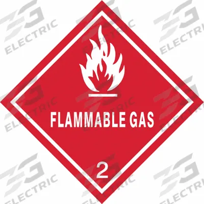 APPROVED VENDOR Container Label: Flammable Gas, 4 in x 4 in, 4 in Label Ht, 4 in Label Wd - Class 2: Gases
