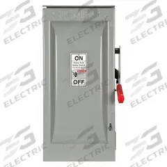 SIEMENS Safety Switch: Fusible, 100 A, Three Phase, 240V AC, Galvanized Steel, Indoor/Outdoor (MPN HF323NR). Key specifications — Brand: SIEMENS.
