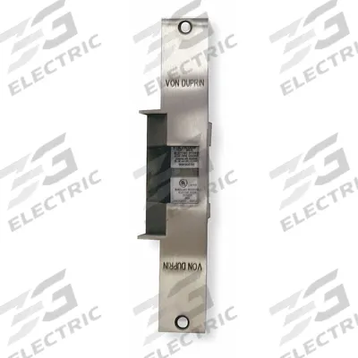 VON DUPRIN Electric Door Strike: 1 3/8 in Wd, 9 in Ht, Cylindrical/Mortise - Combination Cylindrical & Mortise Electric Strikes