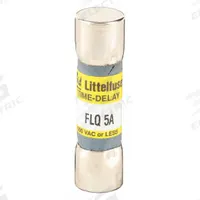 LITTELFUSE Fuse: FLQ Series, Midget, Time-Delay, 5 A, 500 V AC, 300 V DC, 13/32 in x 1 1/2 in (MPN FLQ005). Key specifications — Series: FLQ; Brand: LITTELFUSE.