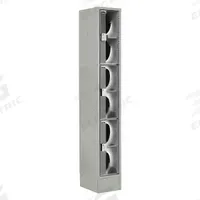 LOCKUP Wardrobe Locker: 12 in x 18 in x 82 in, Clearview, 3 Tiers, 1 Units Wide, Electronic Keypad (MPN LUPE-1W3T-PC1S-02-31-A). Key specifications — Brand: LOCKUP; Locker Color: Gray; Door Type: Clearview; Locker Material: Steel; Assembled: Assembled; Number Plate Included: No.