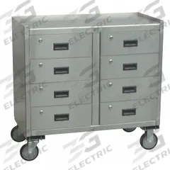 JAMCO Mobile Cabinet Workbench: 37 in x 19 in, Steel, 1,200 lb Overall Load Capacity, Silver, Steel (MPN ZO136U500). Key specifications — Assembly: Fully Assembled; Brand: JAMCO.