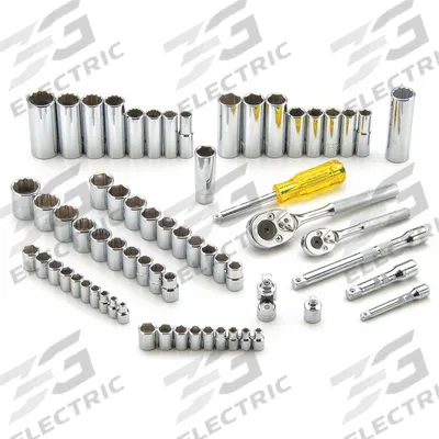 PROTO Socket Wrench Set: 1/4 in, 3/8 in Drive, 65 Piece, 12-Point/6-Point - SAE & Metric Socket Sets with Drive Tools