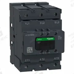 SCHNEIDER ELECTRIC IEC Contactor: Non-Reversing, 3 Poles, 3NO Contacts, 150 A, 24V AC/48V AC Coil (MPN LC1D150A6BNE). Key specifications — Brand: SCHNEIDER; Integrated Surge Suppression: Yes; Nominal Coil Voltage @ 60Hz: 48V AC.