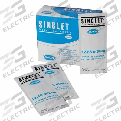 HACH Singlet Conductivity Standard: Lab, 20 mL Volume, Pouch, 0, Solution, 2771520 - Additional Calibration Solutions & Standards