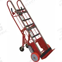 APPROVED VENDOR Appliance Hand Truck: 1,800 lb, Vertical Dual-Loop, Red, 10 in Wheel Dia., Solid (MPN 230076). Key specifications — Color: Red; Strap Tightening Type: Ratchet; Brand: APPROVED VENDOR.