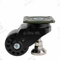 FOOT MASTER Plate Caster: Nylon Tread, 75 mm Wheel Dia, 110 mm Mounting Ht, 1,543 lb Load Capacity (MPN GDL-75-ASF-NYD-FBL). Key specifications — Brand: FOOT MASTER; Frame Color: Black.