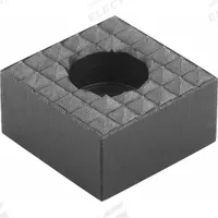 KIPP Front-Mount Gripper Pad: Counterbored Hole, Carbide, Fine, 12 mm Face Wd, 12 mm Overall Ht (MPN K0387.1212048). Key specifications — Finish: Black Oxide; Brand: KIPP.