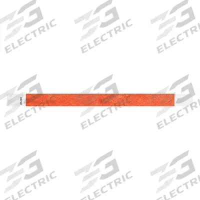 ID Wristband: No Legend, 10 in Overall Lg, 3/4 in Overall Wd, Tyvek, Red - Security Wristbands