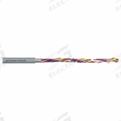 CHAINFLEX Data Cable: 24 AWG, 8 Conductors, Order by the Foot, PUR Jacket - Continuous Flexing Data Cables