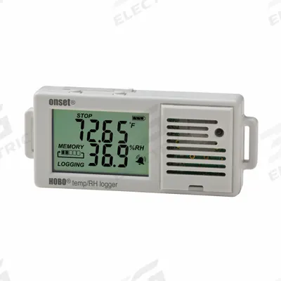 HOBO Data Logger: 0%to 3.5% Relative Humidity Measured, -4°F to 158°F, -20°C to 70°C - Temperature & Humidity Data Loggers