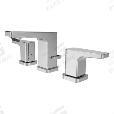 SPEAKMAN Straight Bathroom Faucet: Kubos, Brass, Chrome Finish, 1.2 gpm Flow Rate - Widespread Handle Bathroom Faucets