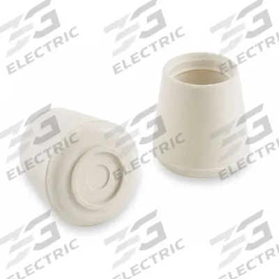 APPROVED VENDOR Furniture Protective Leg Tips: Rubber, Round, White, 3/8 in Overall Dia - Chair Leg Tips & Caps